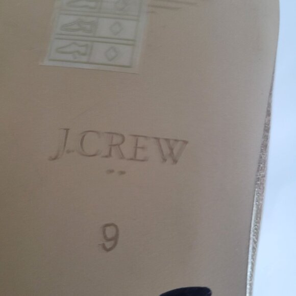 J. Crew Factory Golden Metallic ballet flat shoes size 9 Preppy Holiday party - Picture 10 of 10